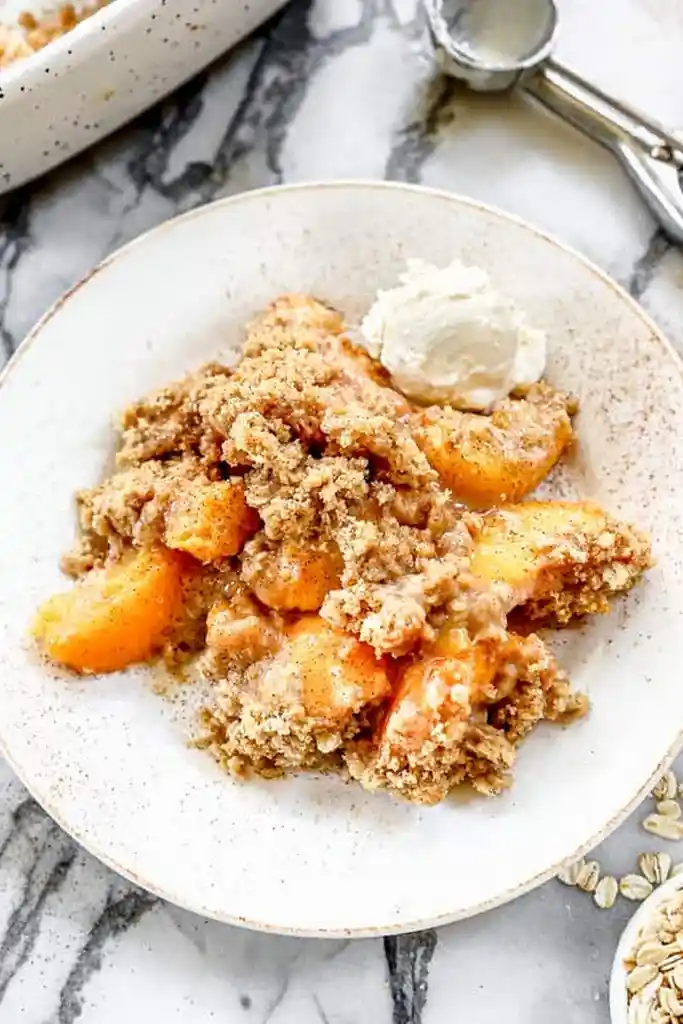 Homemade Peach Crisp with Oat Crumble 3 Recipe image