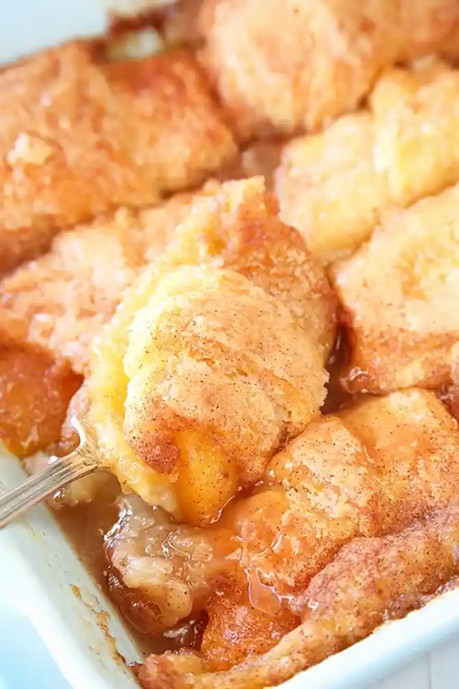 Easy Golden Peach Dumplings 3 Recipe image