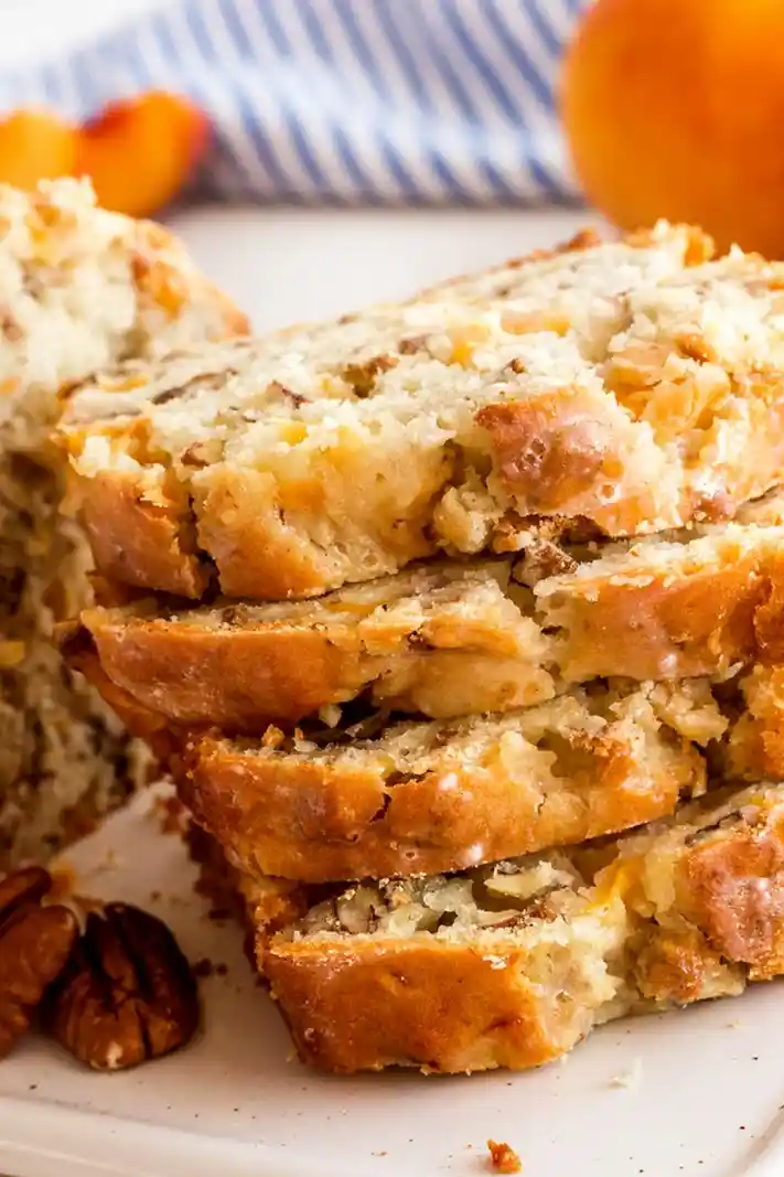 Summer Peach and Pecan Loaf 3 Recipe image