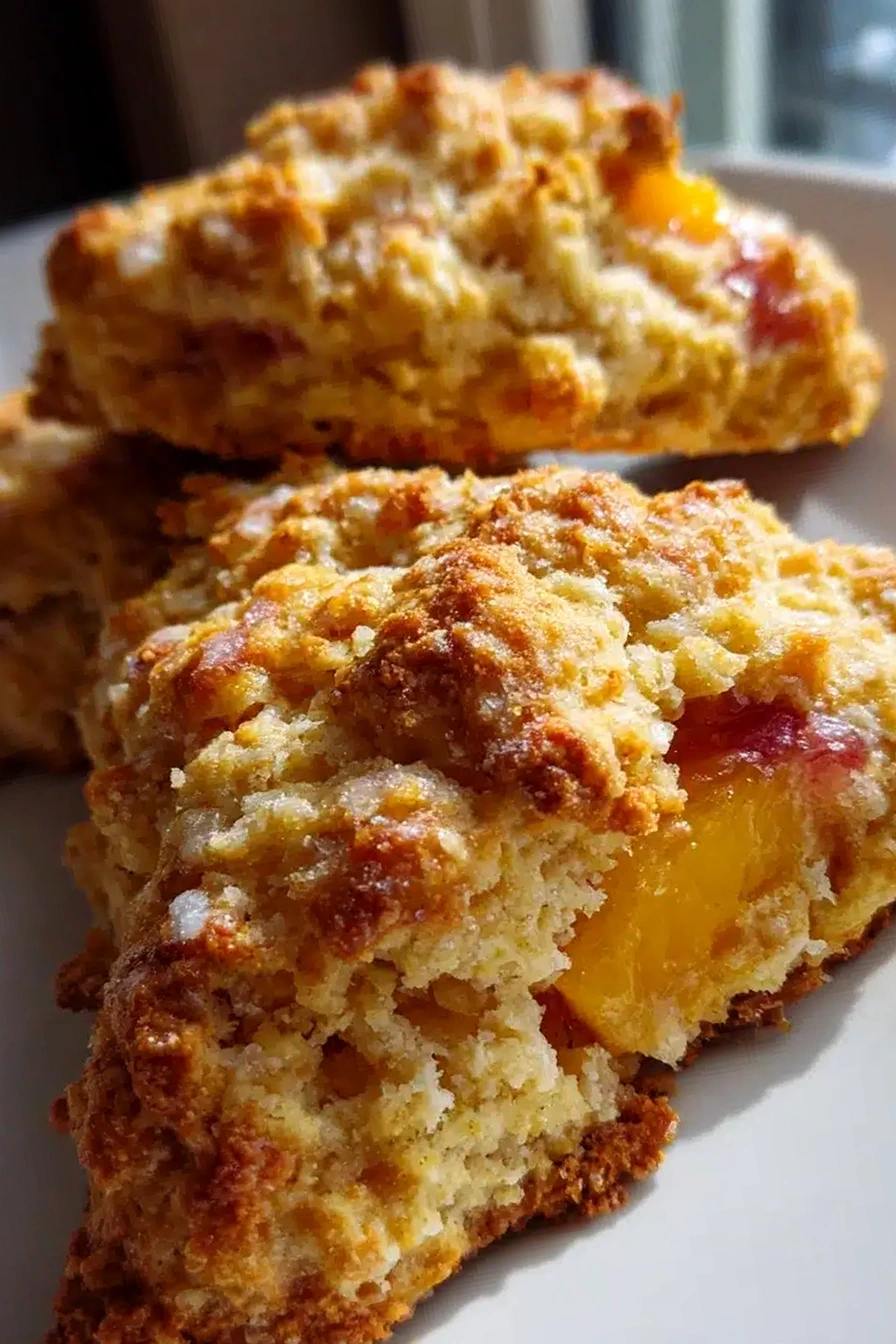 Buttery Fresh Peach Scones 3 Recipe image