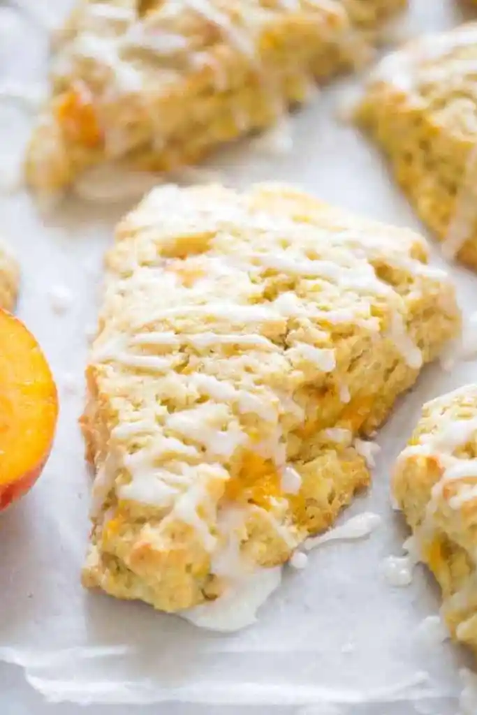 Fresh Peach Scones with Glaze 3 Recipe image