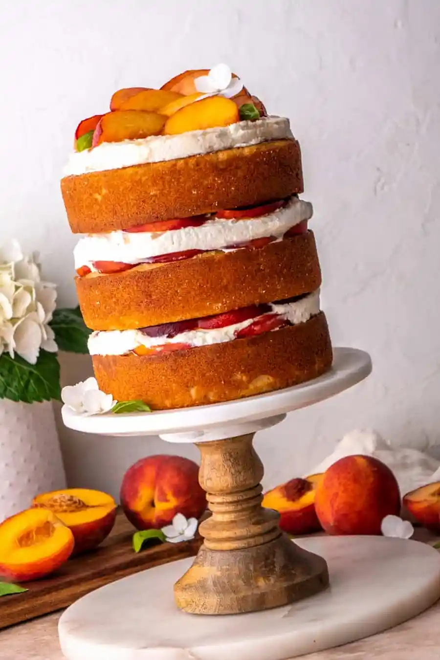 Peaches and Cream Layer Cake 3 Recipe image