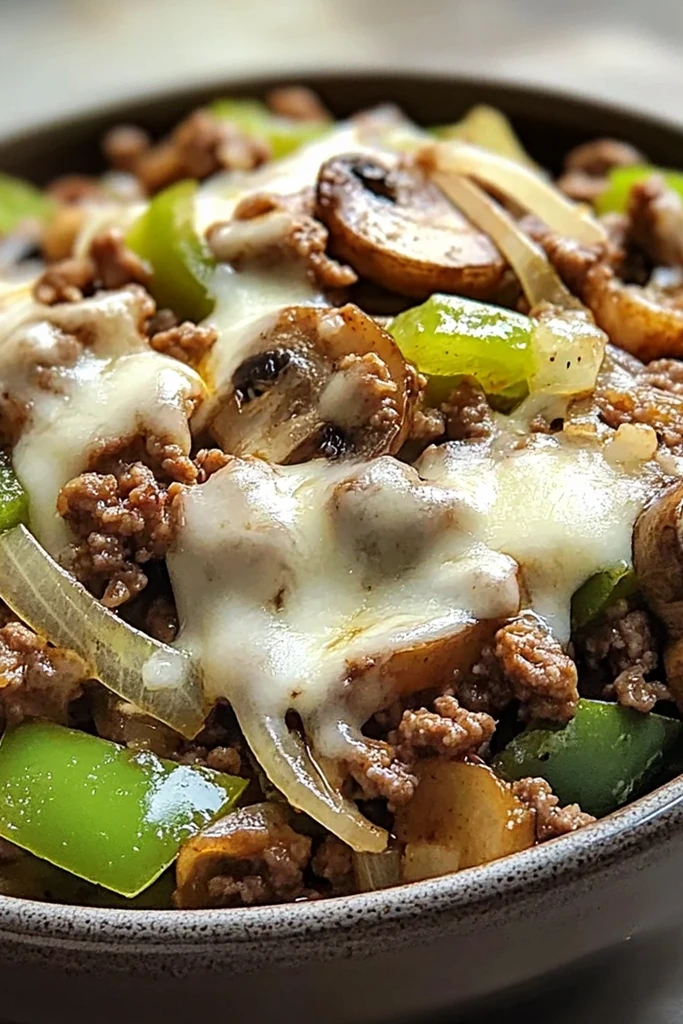 High Protein Philly Cheesesteak Bowls 3 Recipe image