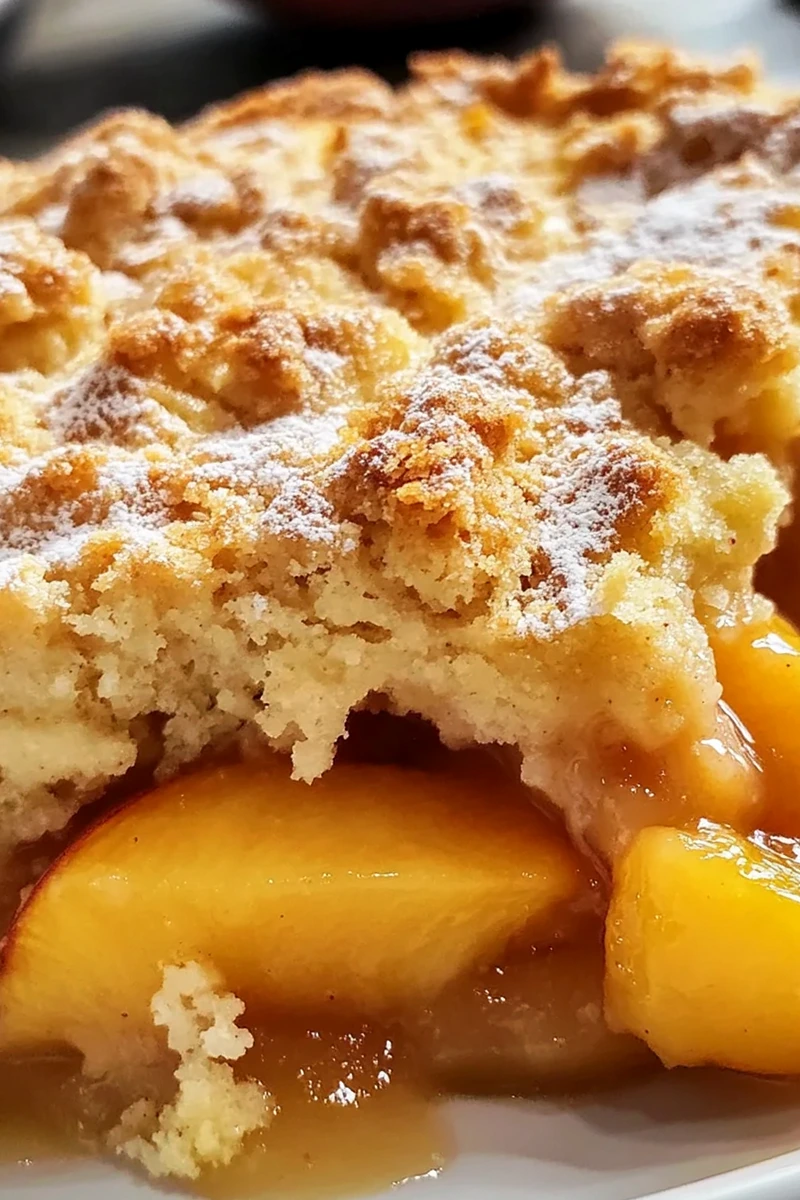 Simple and Golden Peach Cobbler 3 Recipe image