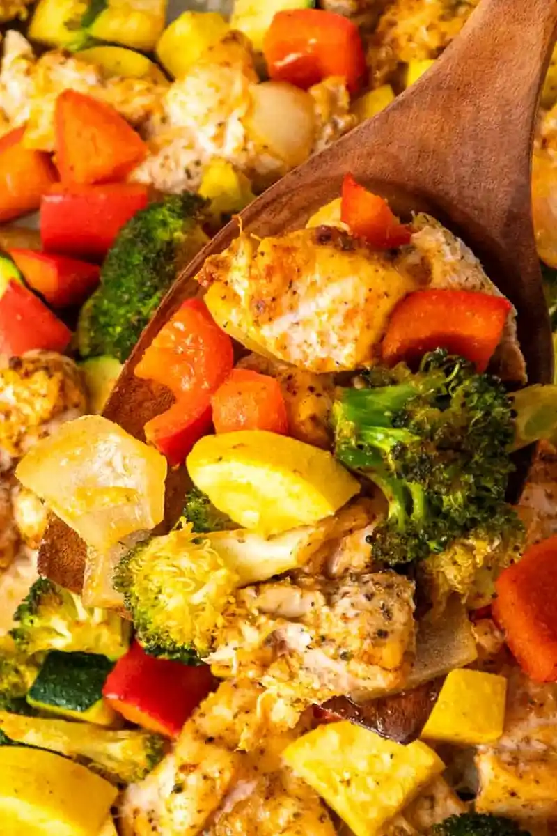Roasted Chicken and Mixed Vegetable Sheet Pan Meal 3 Recipe image