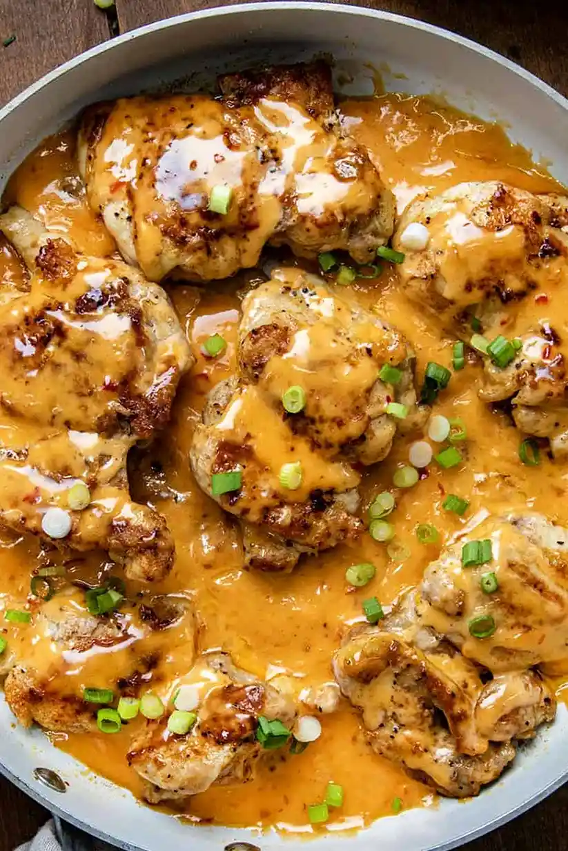 Skillet Bang Bang Chicken Thighs 3 Recipe image