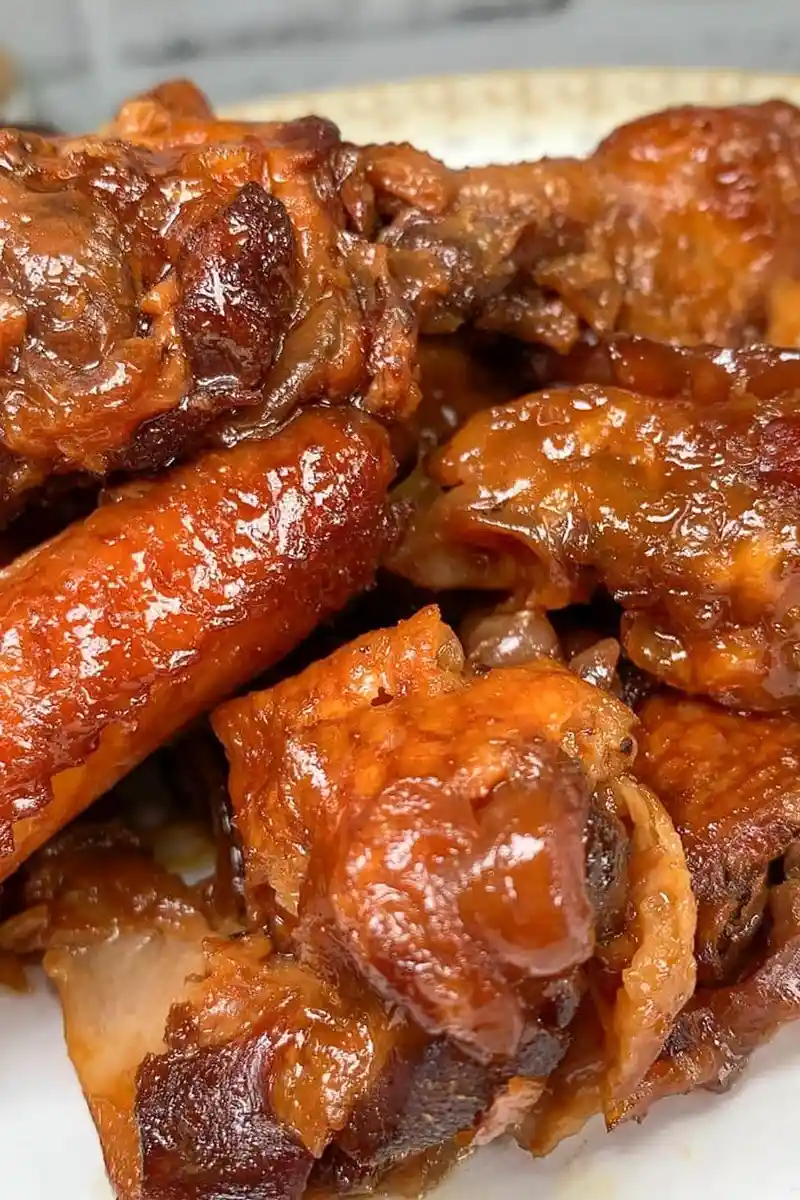 Slow Cooker Honey Garlic Glazed Wings 3 Recipe image