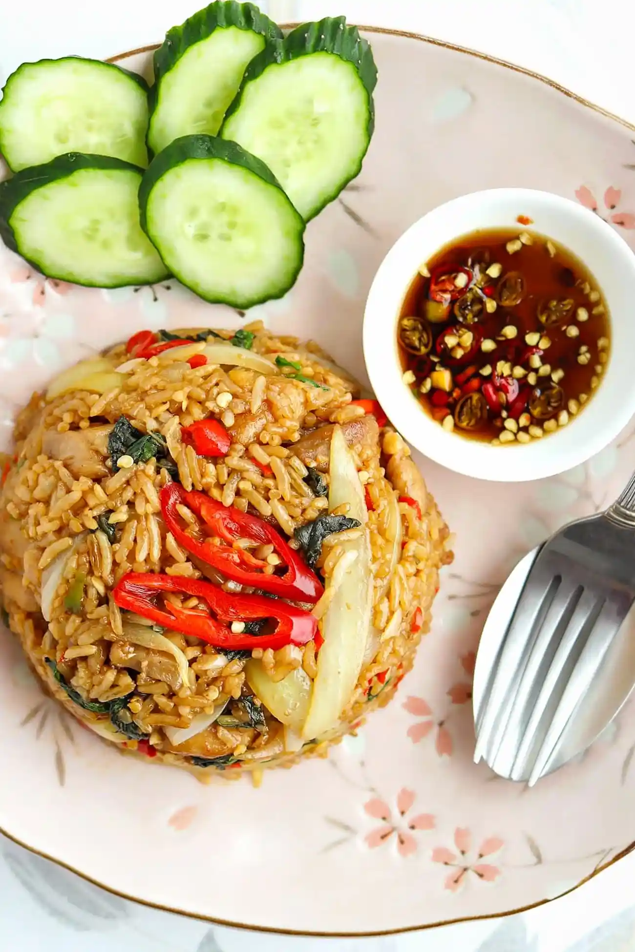 Spicy Thai Basil Chicken Fried Rice 3 Recipe image