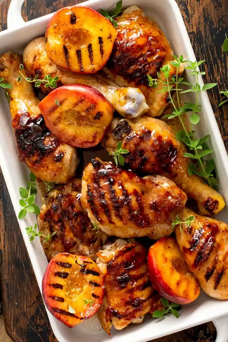Grilled Chicken with Sticky Peach Glaze 3 Recipe image