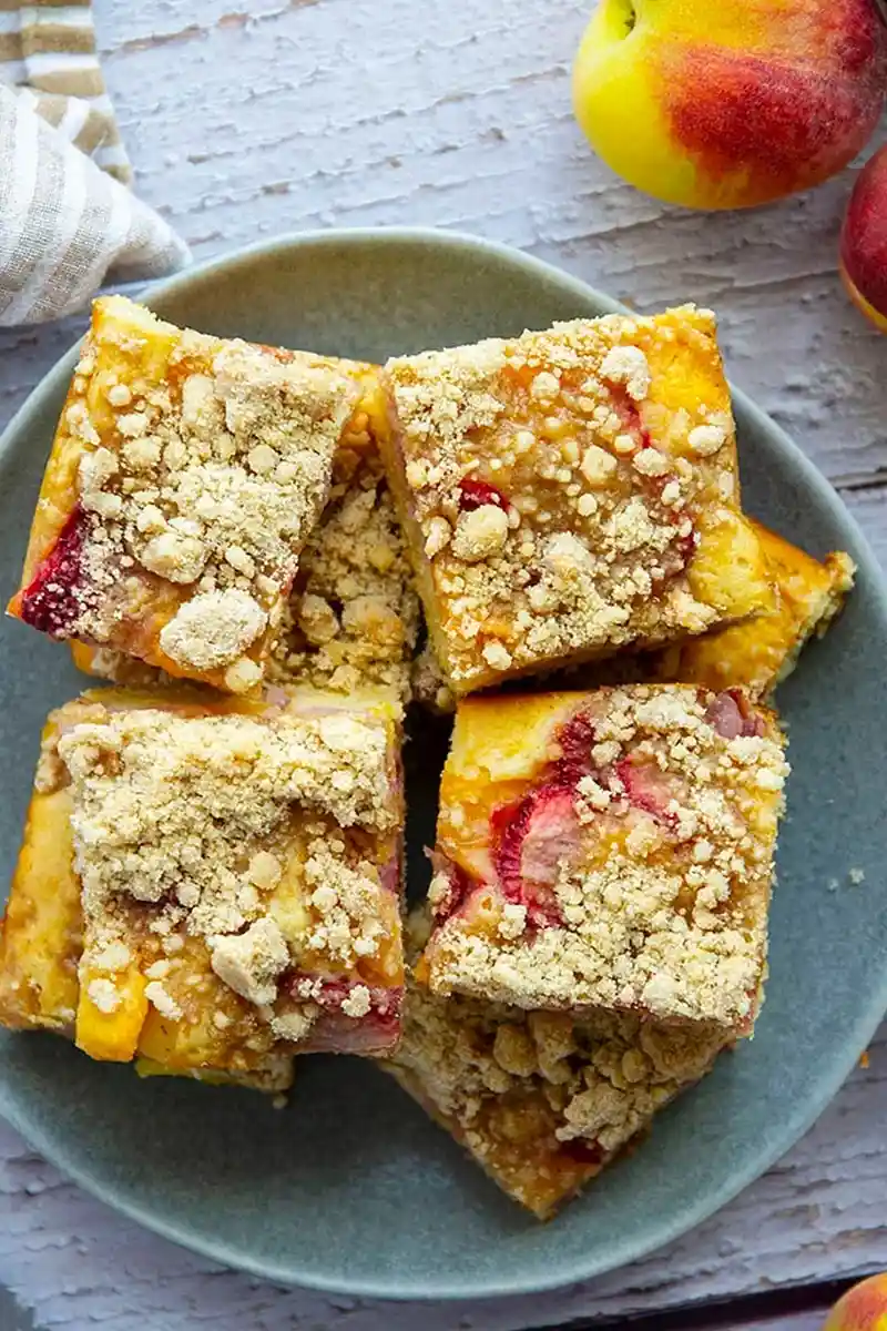 Summer Strawberry Peach Buckle with Cinnamon Streusel 3 Recipe image