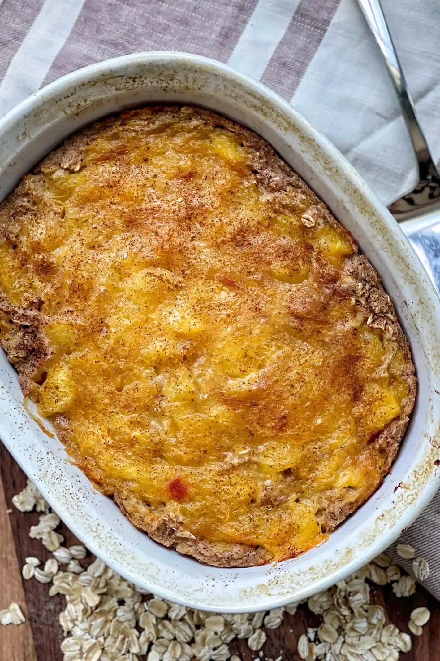 Summertime Peach Baked Oatmeal 3 Recipe image