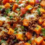 Tex-Mex Sweet Potato Hash with Ground Beef 4 Tex-Mex Sweet Potato Hash with Ground Beef