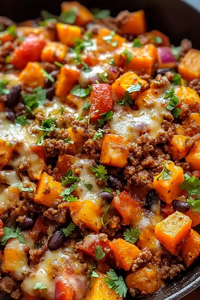 Tex-Mex Sweet Potato Hash with Ground Beef 3 Recipe image