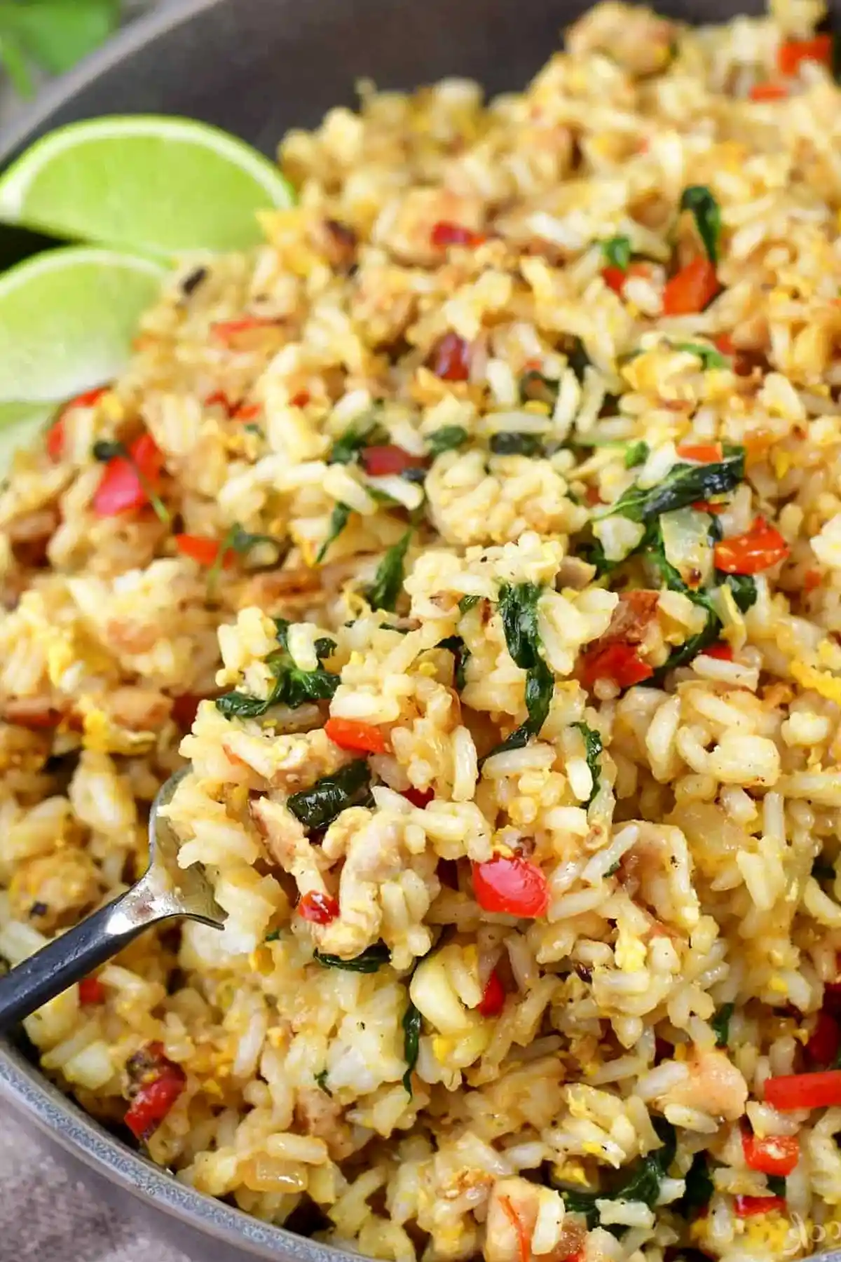 Thai Basil Fried Rice with Chicken 3 Recipe image