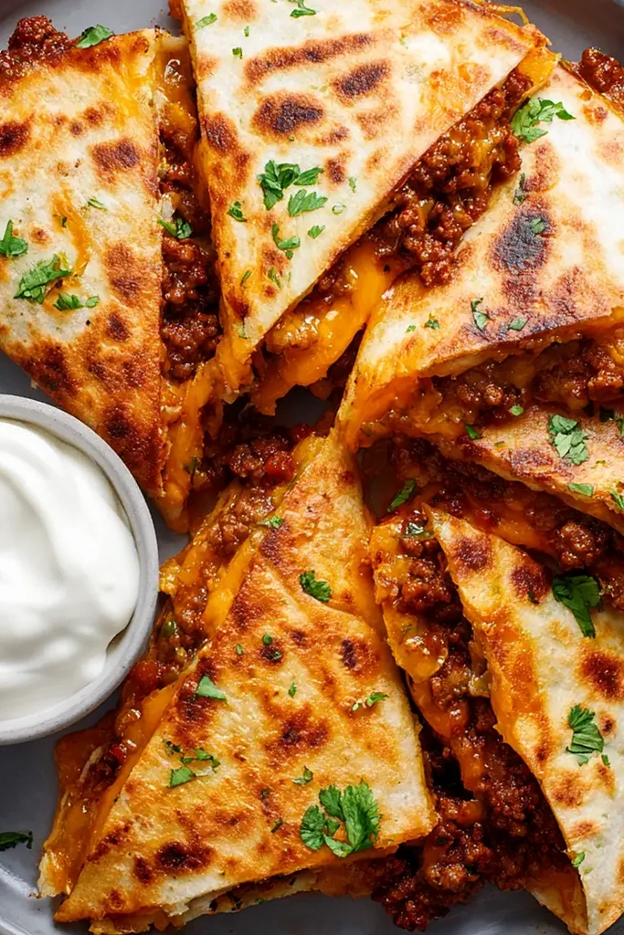 Ground Beef Quesadillas with a Crispy Golden-Brown Crust 3 Recipe image