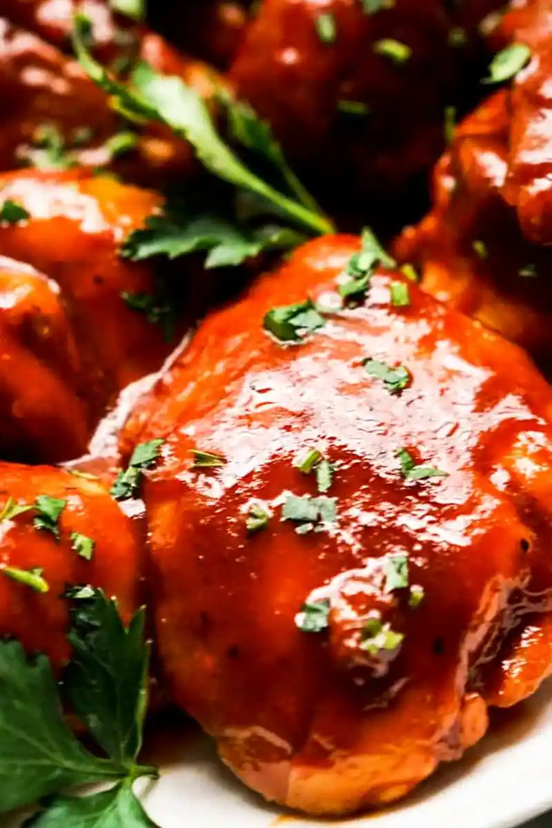 Tender Slow Cooker BBQ Chicken Thighs 3 Recipe image