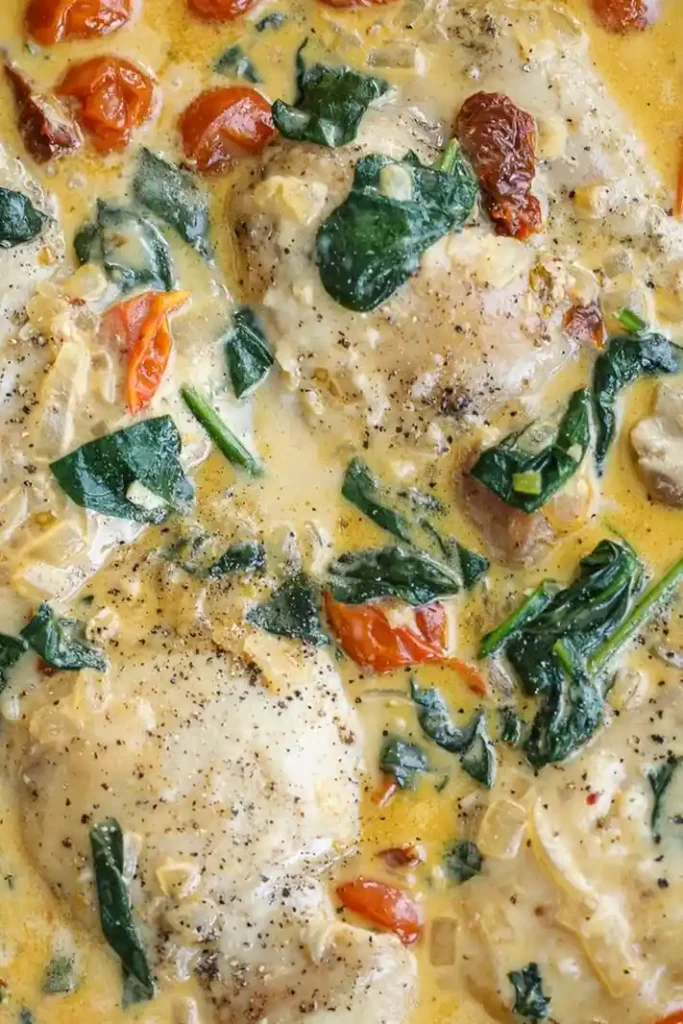 Creamy One Pan Tuscan Chicken Thighs