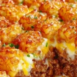Crispy Ground Beef and Mushroom Tater Tot Casserole 4 Crispy Ground Beef and Mushroom Tater Tot Casserole