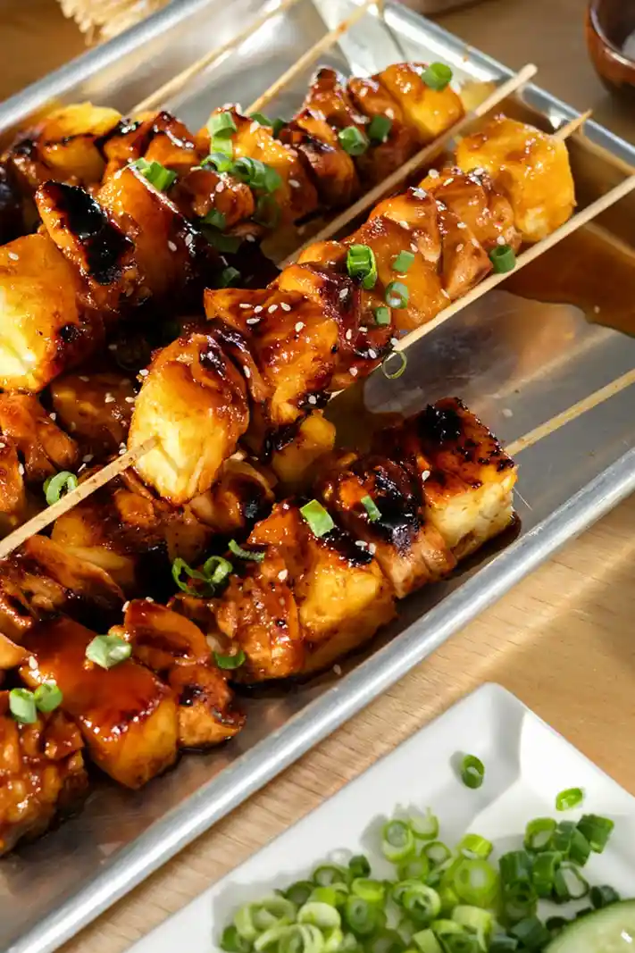 Tropical Grilled Hawaiian Chicken Kabobs 3 Recipe image