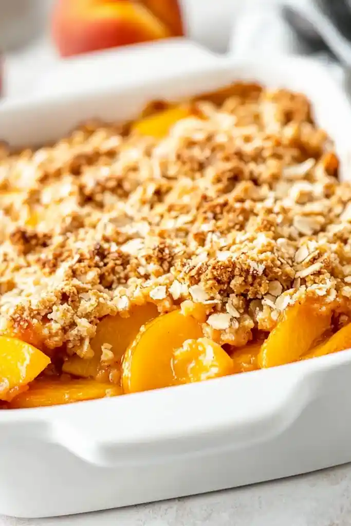 Simple Canned Peach Crumble 3 Recipe image