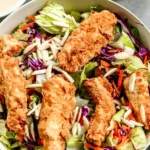 Crispy Cornflake Chicken Salad with Honey Mustard Dressing 4 Crispy Cornflake Chicken Salad with Honey Mustard Dressing