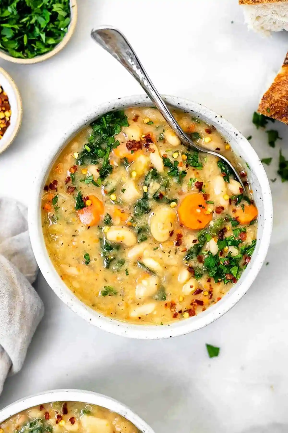 Hearty Tuscan White Bean Soup 3 Recipe image