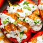 Buffalo Chicken Stuffed Peppers (Dairy-Free & Low Carb)