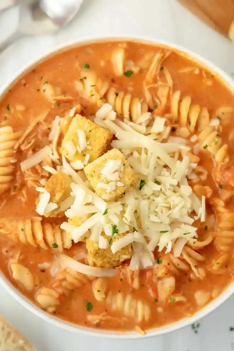 Slow Cooker Creamy Chicken Parmesan Soup 3 Recipe image