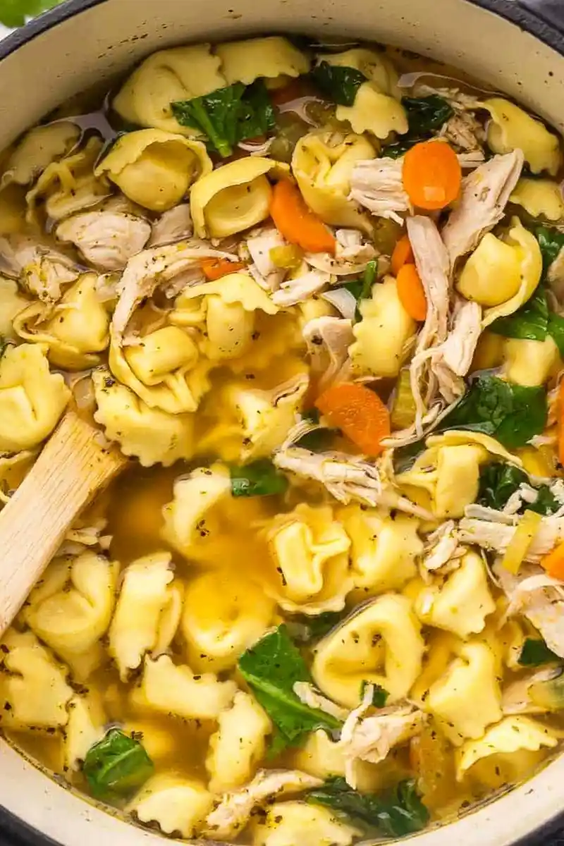 Hearty Chicken and Cheese Tortellini Soup 3 Recipe image