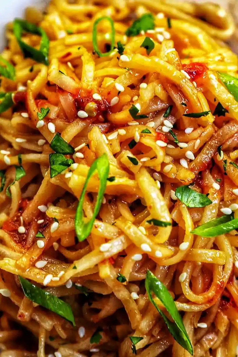 Spicy Chili Garlic Rice Noodles 3 Recipe image
