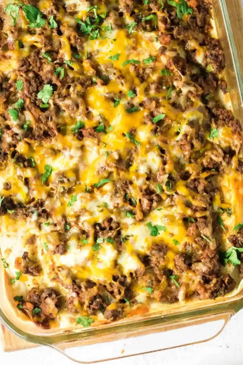 Creamy Cheesy Beef Burrito Casserole 3 Recipe image