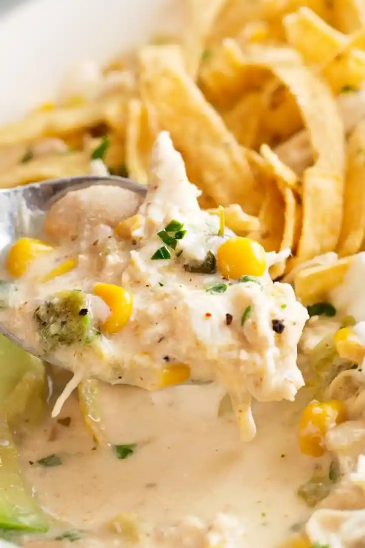 Slow Cooker Creamy White Chicken Chili 3 Recipe image
