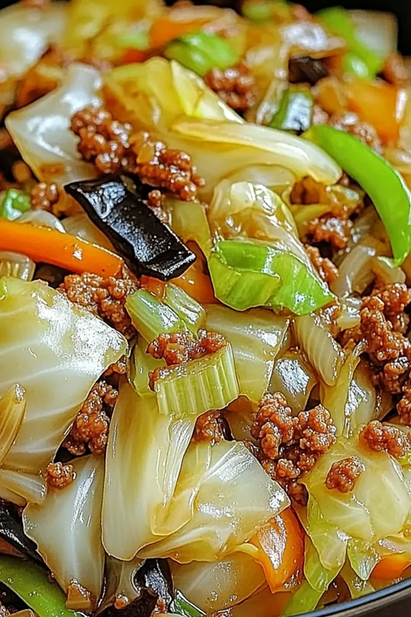 Quick and Savory Chinese Ground Beef and Cabbage Stir Fry 3 Recipe image