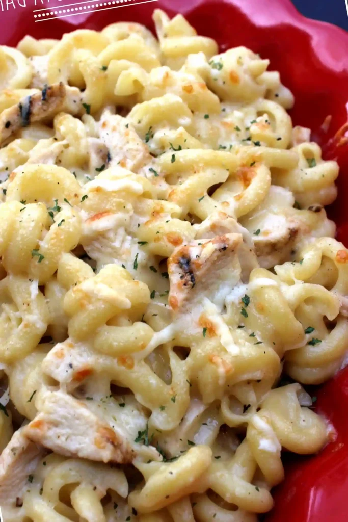 Creamy Four Cheese Chicken Pasta Bake