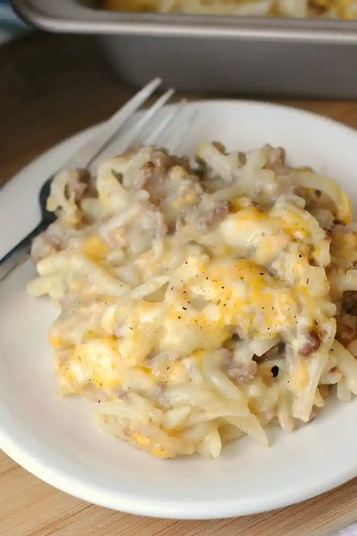 Cheesy Beef and Hashbrown Casserole 3 Recipe image
