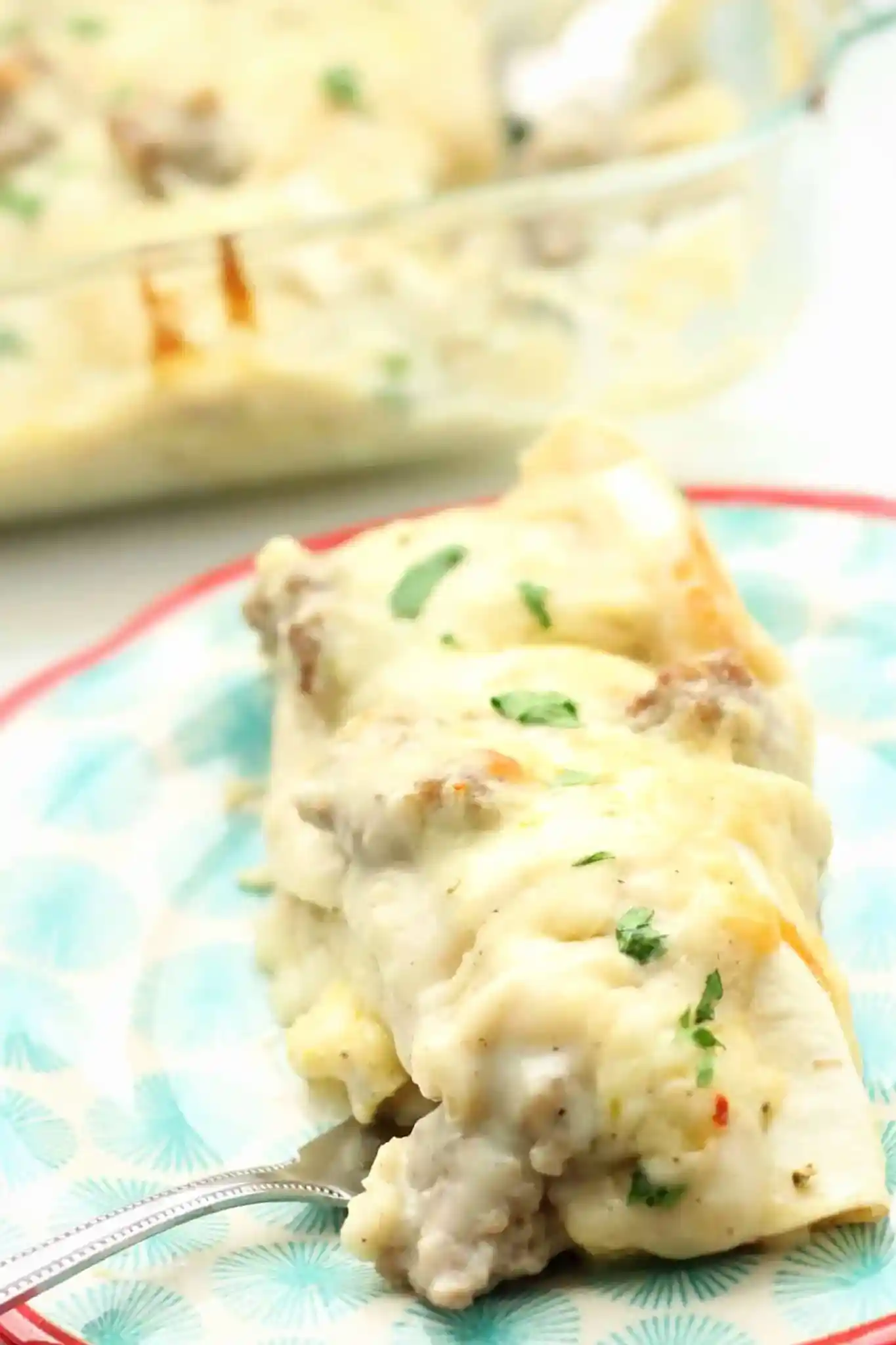 Instant Pot Breakfast Enchiladas with Sausage Gravy 3 Recipe image