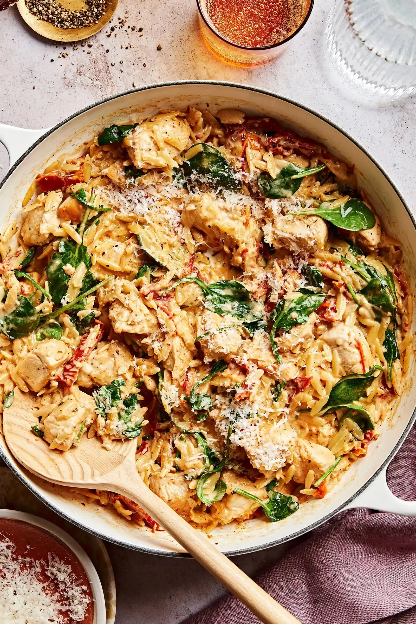 One-Pan "Marry Me" Chicken Orzo 3 Recipe image