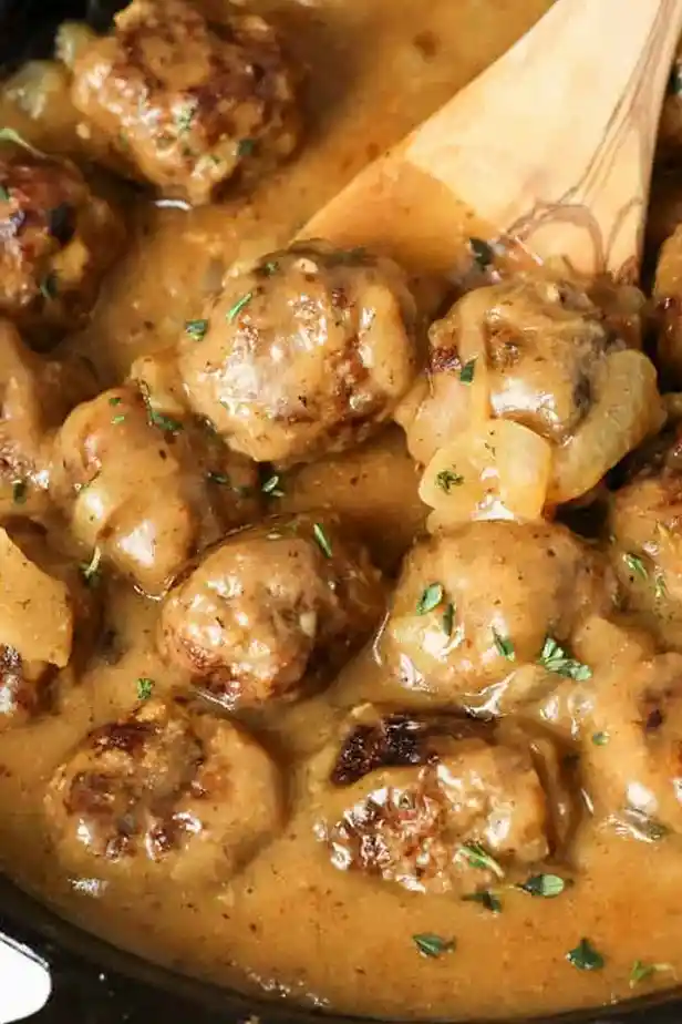 Savory Beef Meatballs in Rich Brown Gravy 3 Recipe image