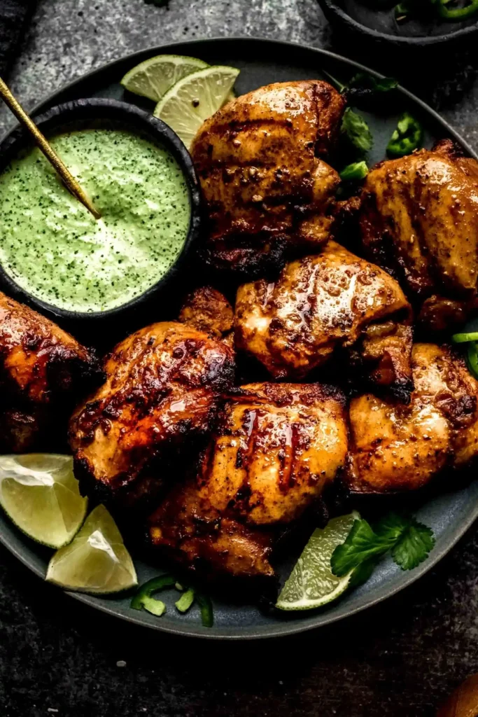 Peruvian Chicken with Creamy Green Sauce