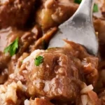 Tender Slow Cooker Beef Tips with Savory Gravy 4 Tender Slow Cooker Beef Tips with Savory Gravy