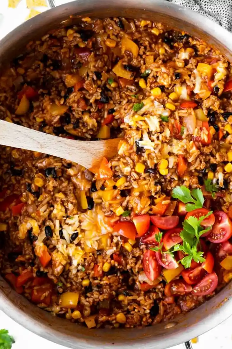 Mexican Beef and Rice Skillet 3 Recipe image