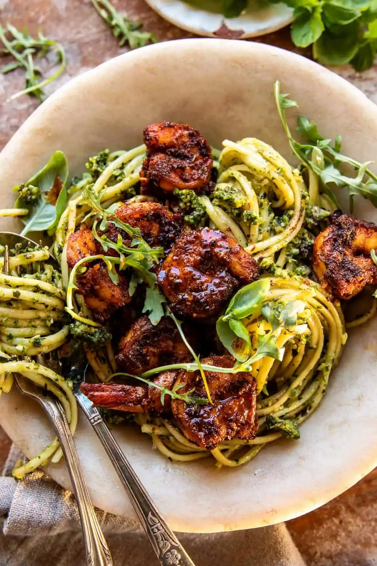 Cajun Garlic Butter Shrimp with Creamy Pesto Pasta 3 Cajun Garlic Butter Shrimp with Creamy Pesto Pasta