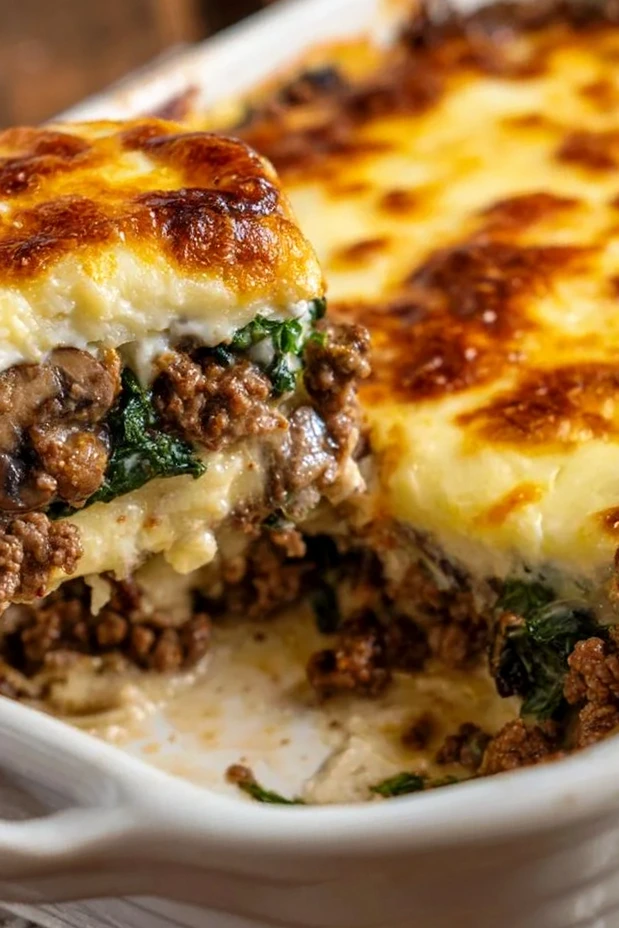 35-Minute Cottage Cheese Mushroom Swiss Burger Casserole Magic 3 35-Minute Cottage Cheese Mushroom Swiss Burger Casserole Magic