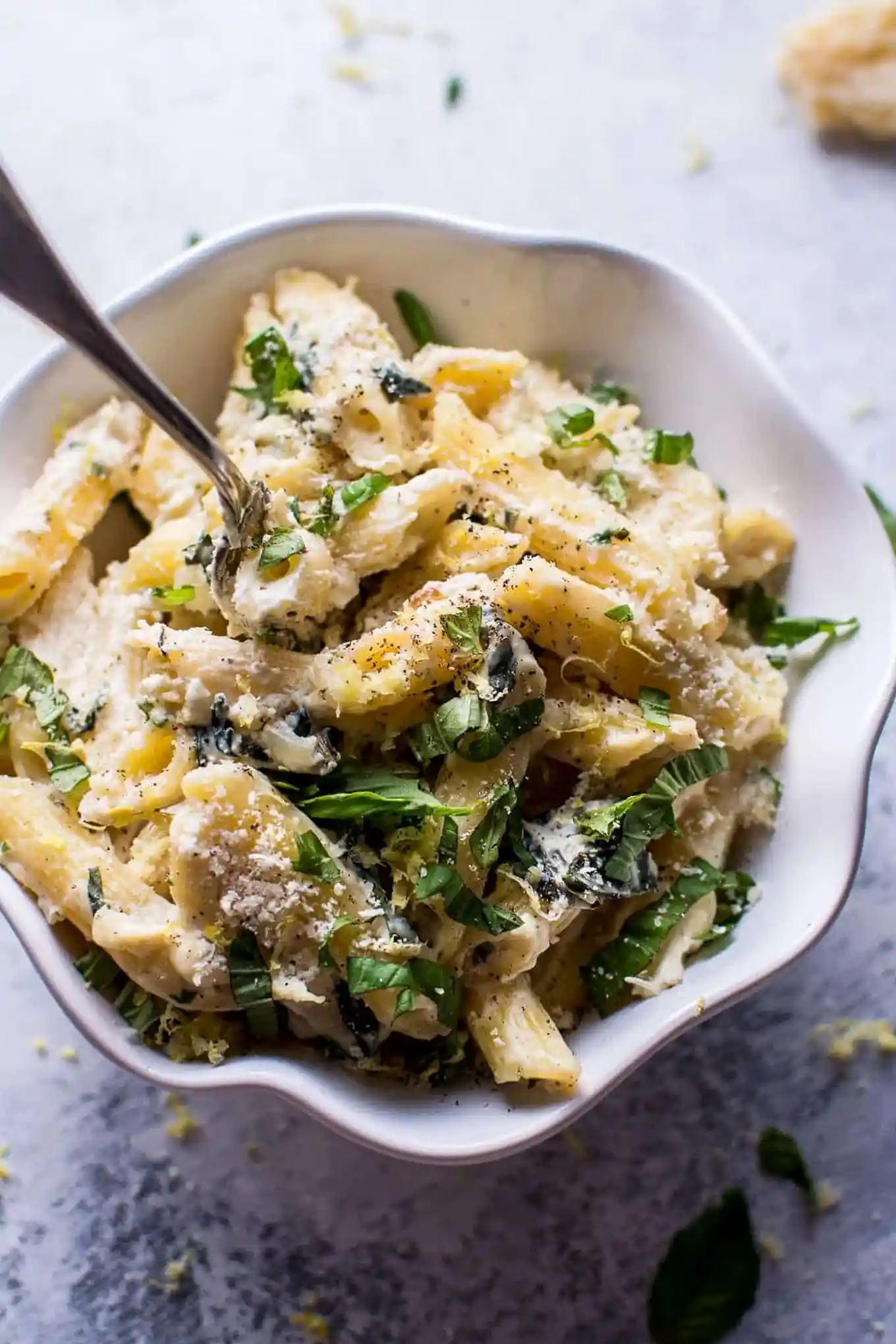 Creamy Lemon Basil Pasta 3 Recipe image