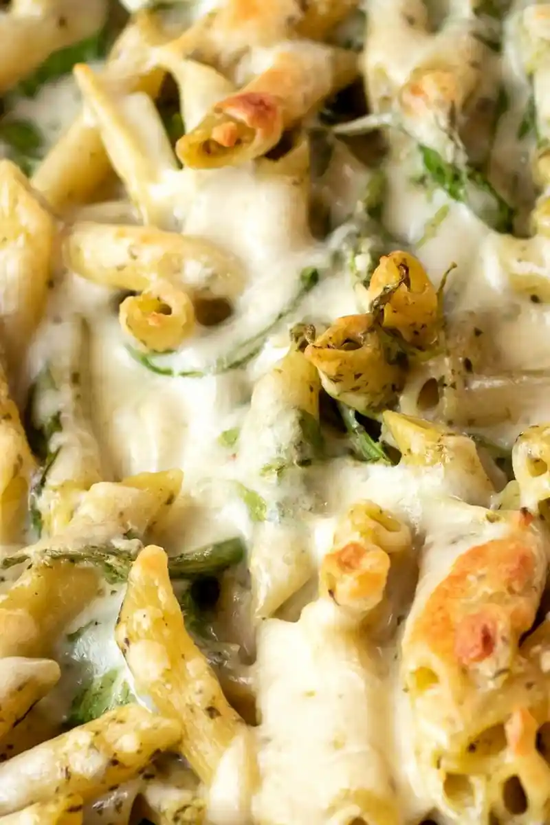 Cheesy Pesto Pasta Casserole 3 Recipe image