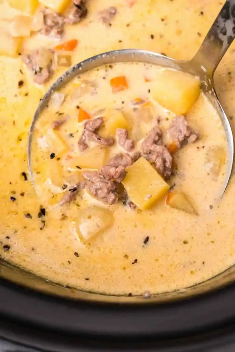 Hearty Crock Pot Cheeseburger Soup 3 Hearty Crock Pot Cheeseburger Soup
