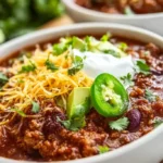 Slow-Simmered Beef and Bean Chili 4 Hearty Slow Cooker Beef Chili