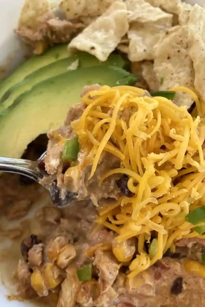 Crockpot White Chicken Chili with Cream Cheese 3 Crockpot White Chicken Chili with Cream Cheese