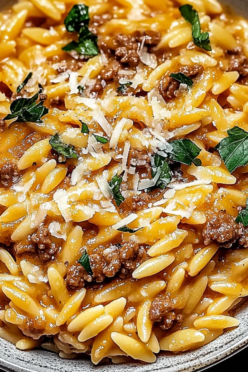 Quick 30-Minute Savory Ground Beef Orzo 3 Recipe image