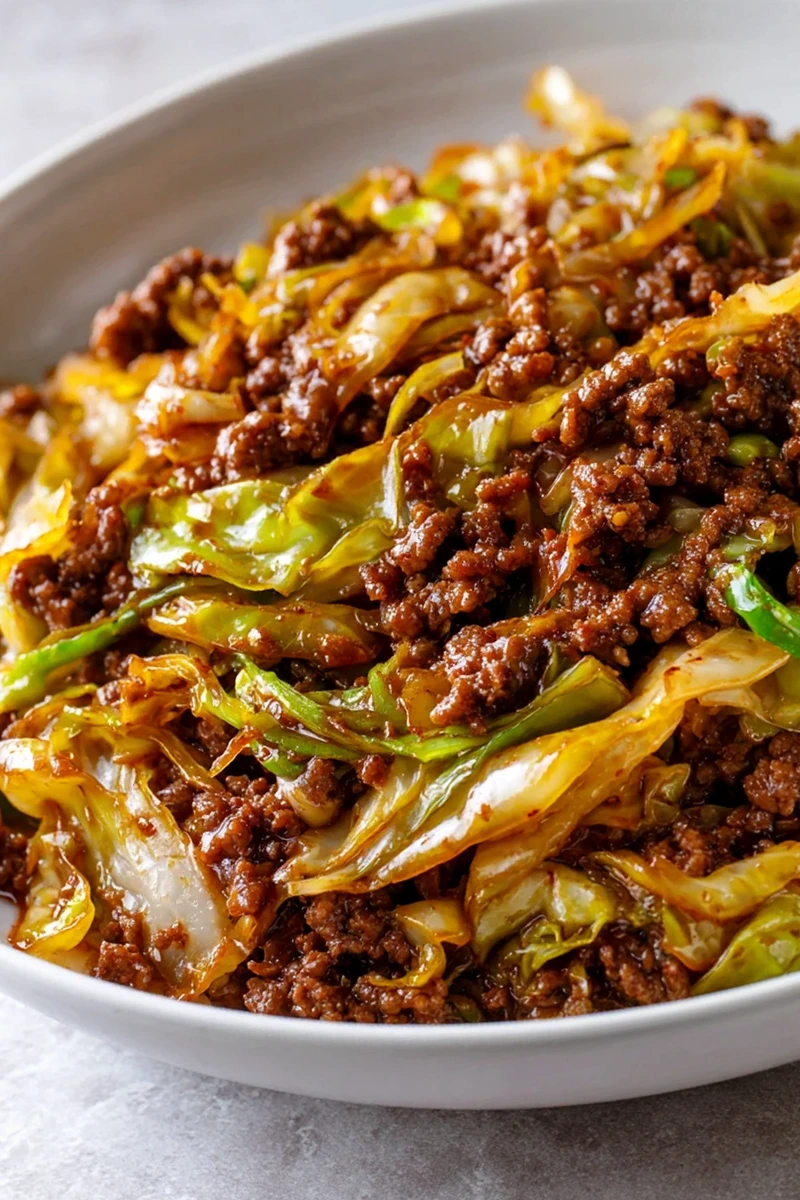 Savory Ground Beef and Cabbage Skillet 3 Savory Ground Beef and Cabbage Skillet